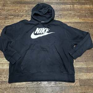 Nike Sportswear Club Fleece Graphic Pullover Hoodie Black XL BV2973-010